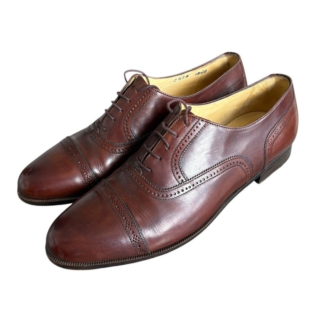 Vintage Cole Haan Brown Leather Oxford Dress Shoes Men's Size 10.5